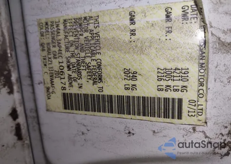 2014 Nissan Altima 2.5 Sl from USA, damaged, VIN 1N4AL3AP4EC106178